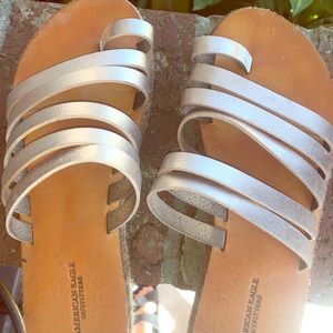 AE gold sandals